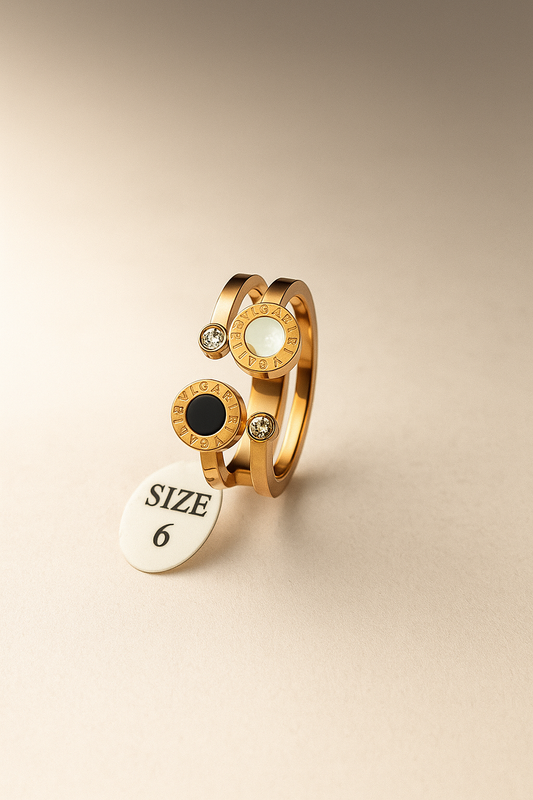 BVLGARI B.Zero1 Gold Plated Dual Band Ring