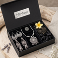 Blinkon Luxurious Oxidized Silver Jewellery & Styling Gift Hamper Box (Complete Set)