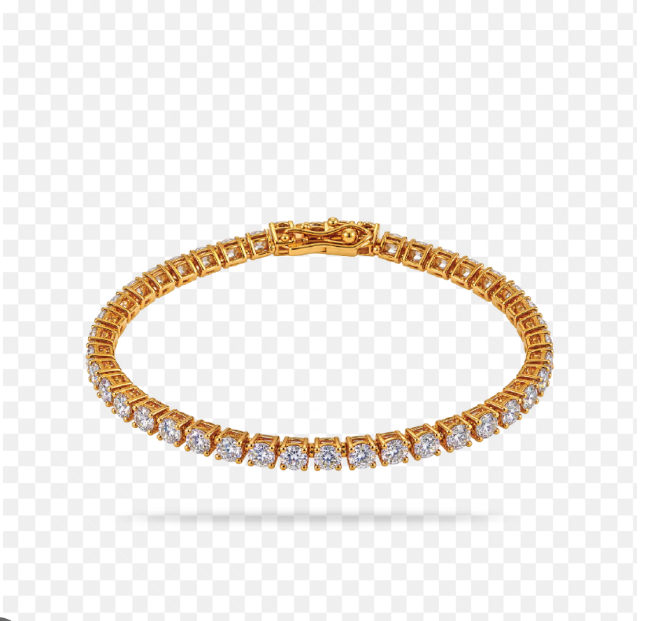 Classic Gold Plated CZ Diamond Anklet -Tennis Bracelet for Women