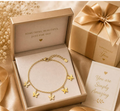 Minimalist Gold Plated Butterfly Charm Adjustable Chain Bracelet