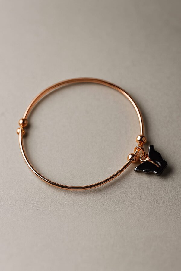 Rose Gold Butterfly Charm Bracelet for Women