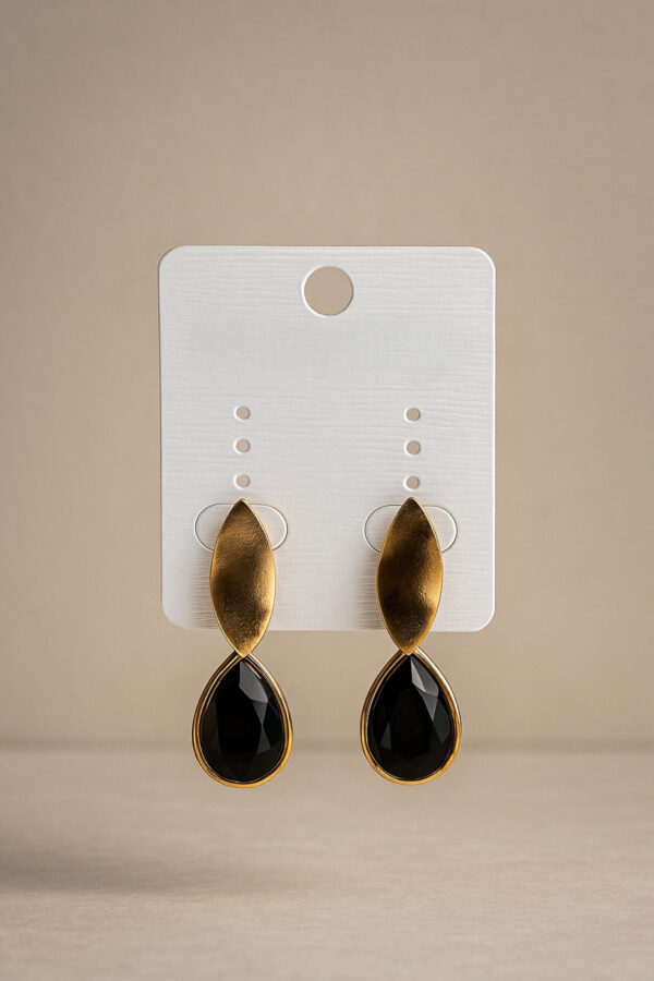 Classic Black Teardrop Earrings