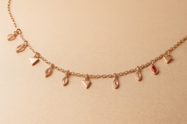 Rose Gold Dainty Charm Choker Necklace